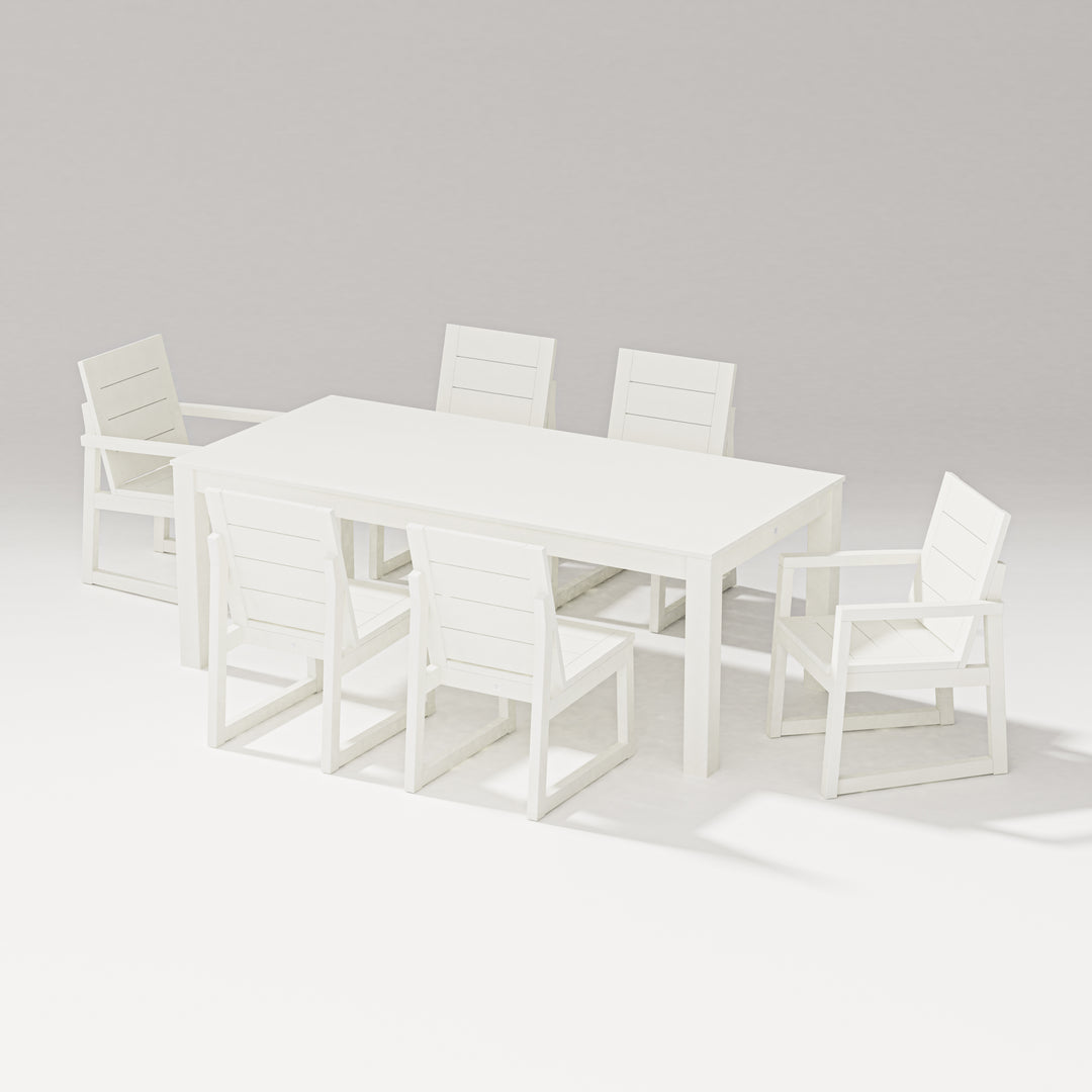 PW Designer Series Elevate 7-Piece Parsons Table Dining Set