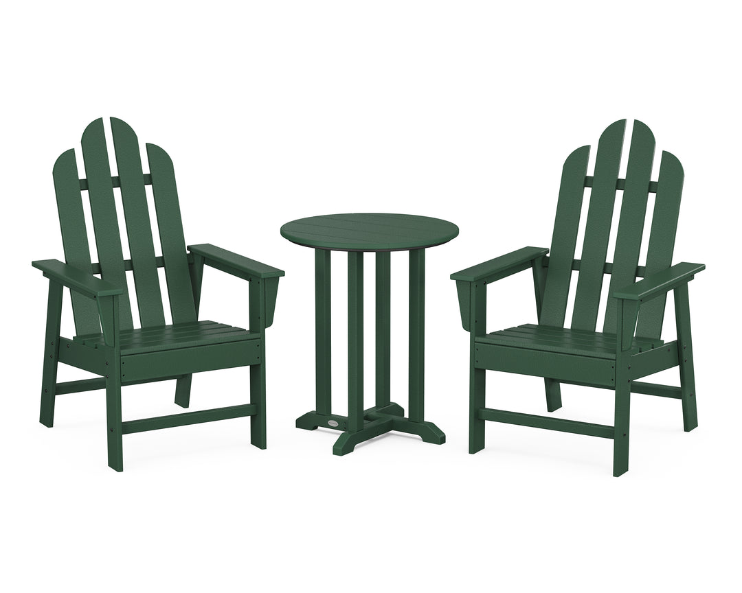 POLYWOOD® Long Island 3-Piece Round Bistro Dining Set