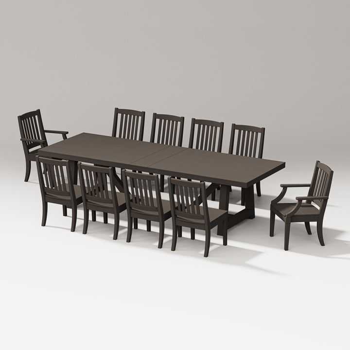PW Designer Series Estate 11-Piece A-Frame Table Dining Set