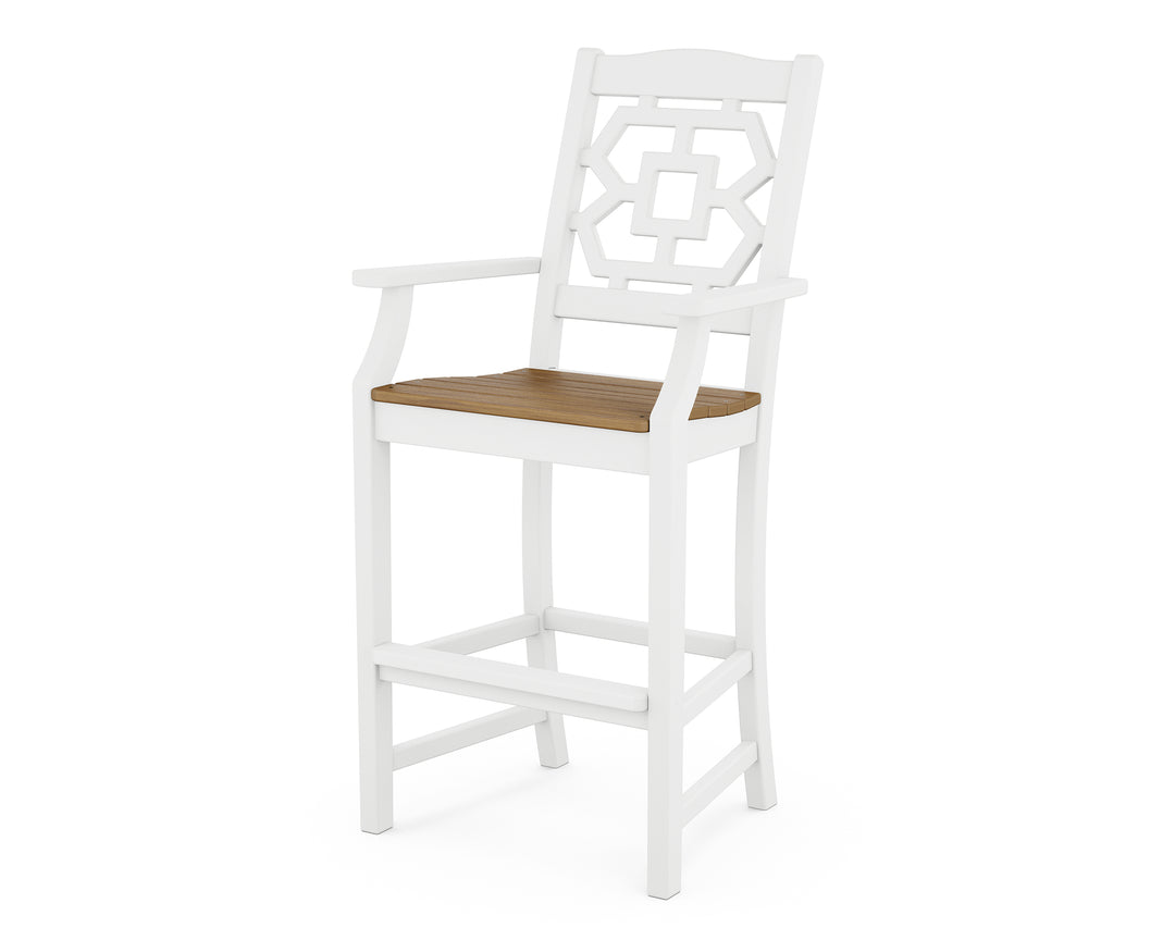 Martha Stewart by POLYWOOD® Chinoiserie Bar Arm Chair