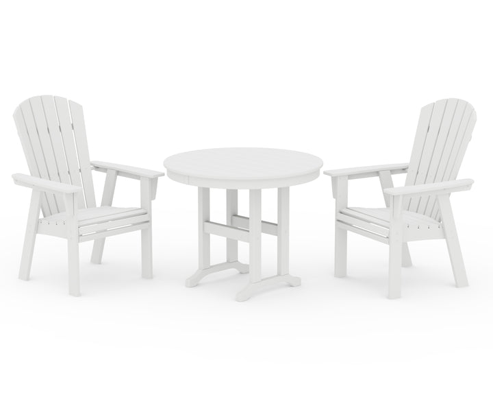 POLYWOOD® Nautical Adirondack 3-Piece Round Dining Set