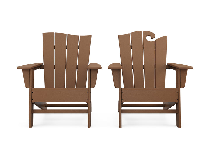 POLYWOOD® Wave 2-Piece Adirondack Set with The Wave Chair Left