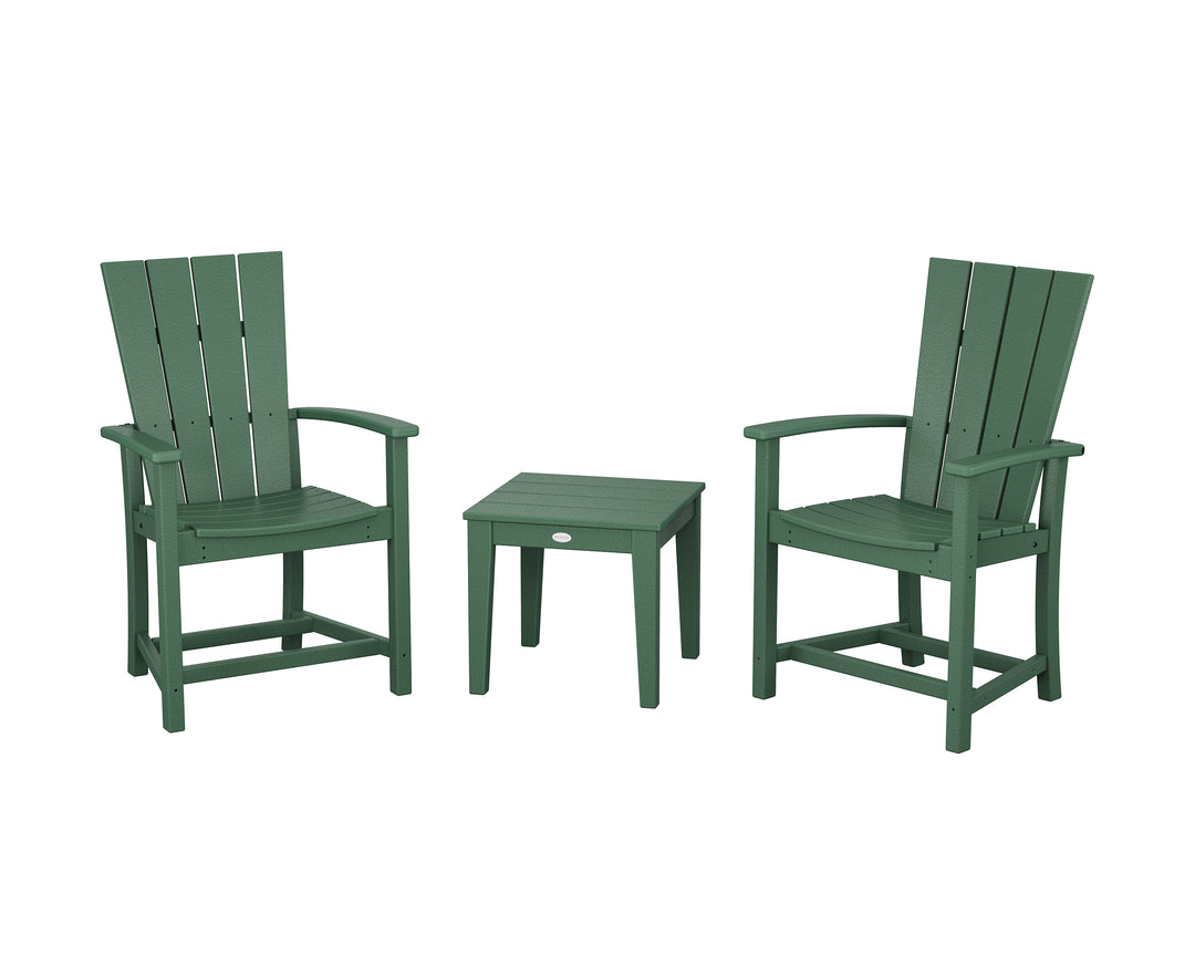 POLYWOOD® Quattro 3-Piece Upright Adirondack Chair Set