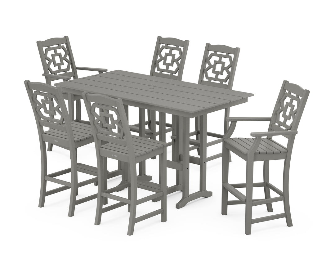 Martha Stewart by POLYWOOD® Chinoiserie 7-Piece Farmhouse Bar Set