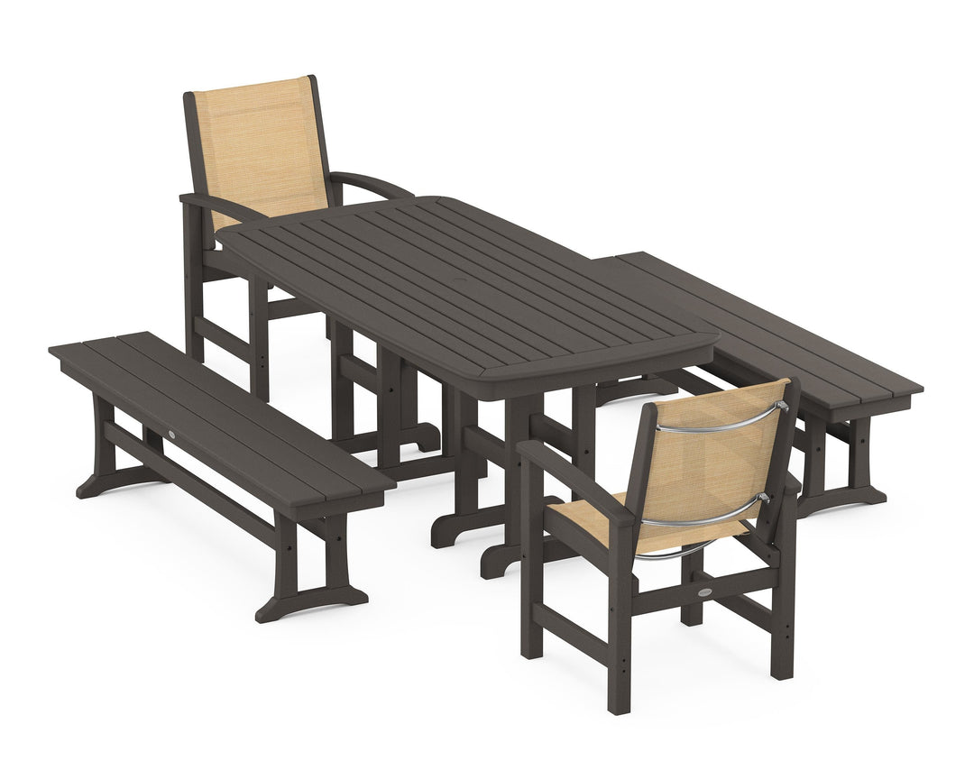 POLYWOOD® Coastal 5-Piece Dining Set