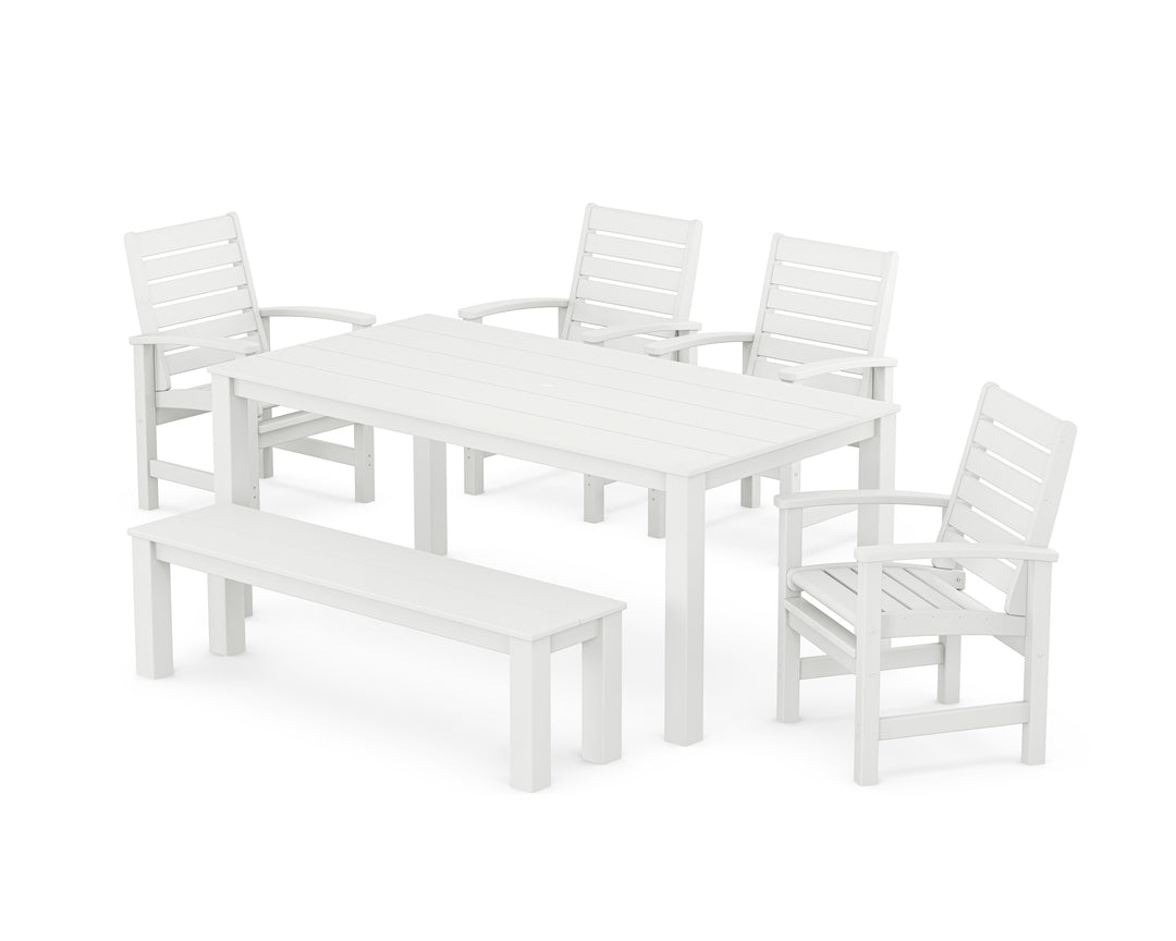 POLYWOOD® Signature 6-Piece Parsons Dining Set with Bench