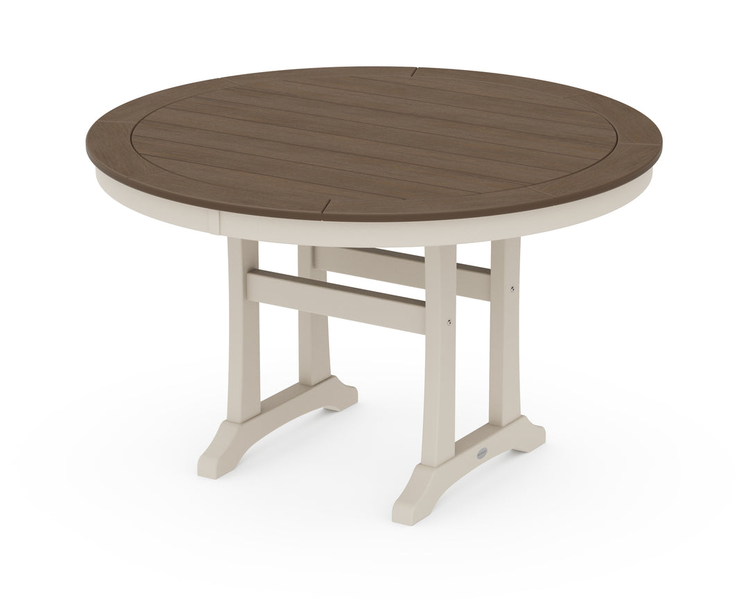 POLYWOOD® Nautical Trestle 48" Round Dining Table