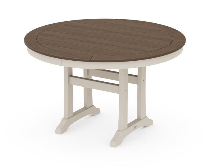 POLYWOOD® Nautical Trestle 48" Round Dining Table