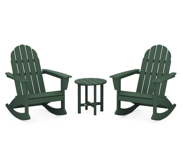 POLYWOOD® Vineyard 3-Piece Adirondack Rocking Chair Set