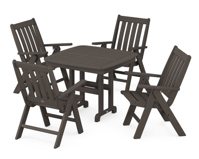 Vineyard Folding Chair 5-Piece Dining Set