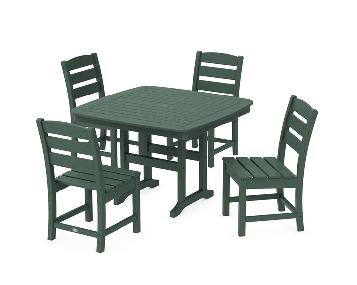 POLYWOOD® Lakeside Side Chair 5-Piece Dining Set with Trestle Legs