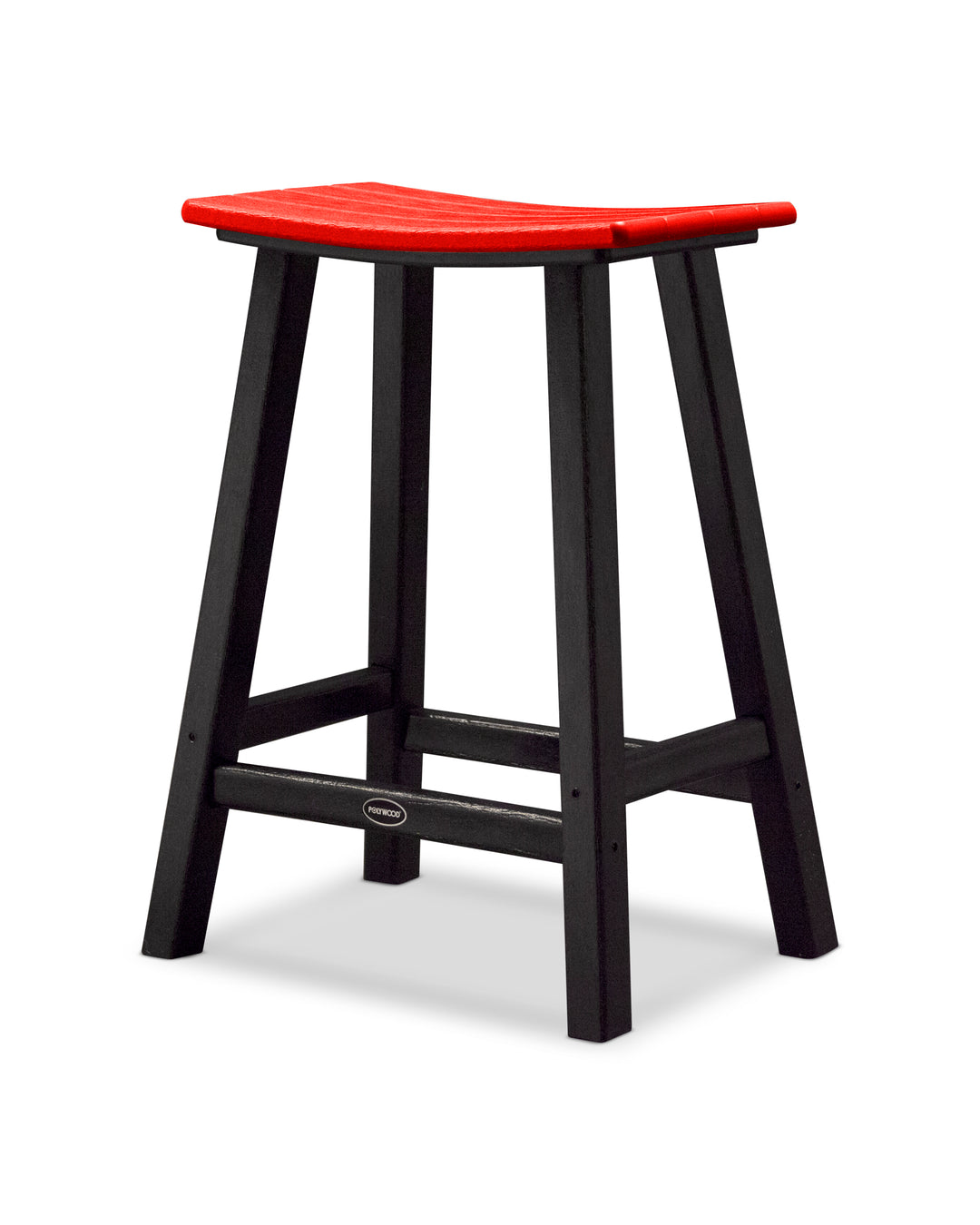 POLYWOOD® Contempo 24" Saddle Counter Stool