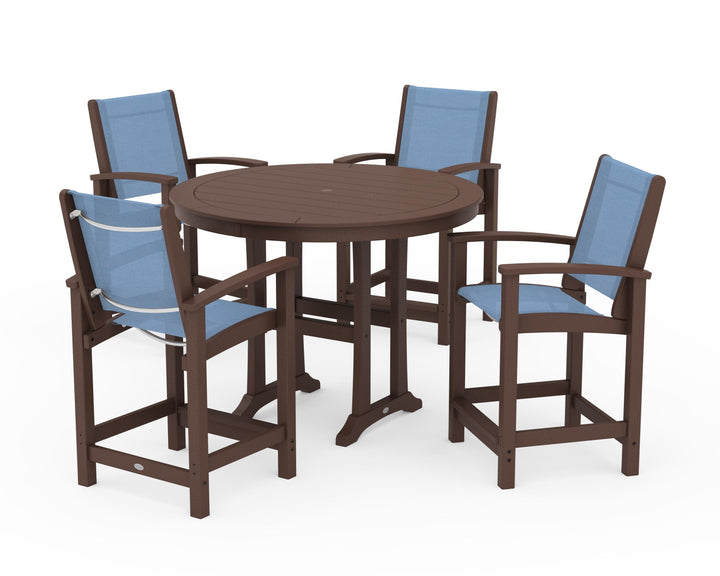 POLYWOOD® Coastal 5-Piece Counter Set