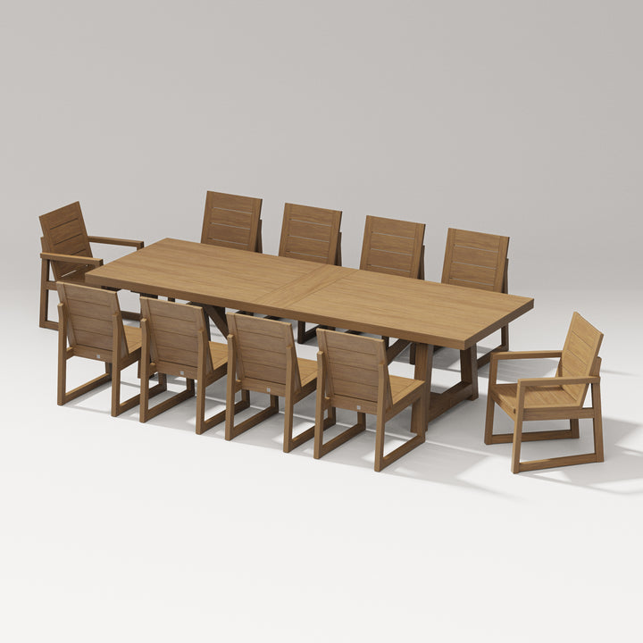 PW Designer Series Elevate 11-Piece A-Frame Table Dining Set