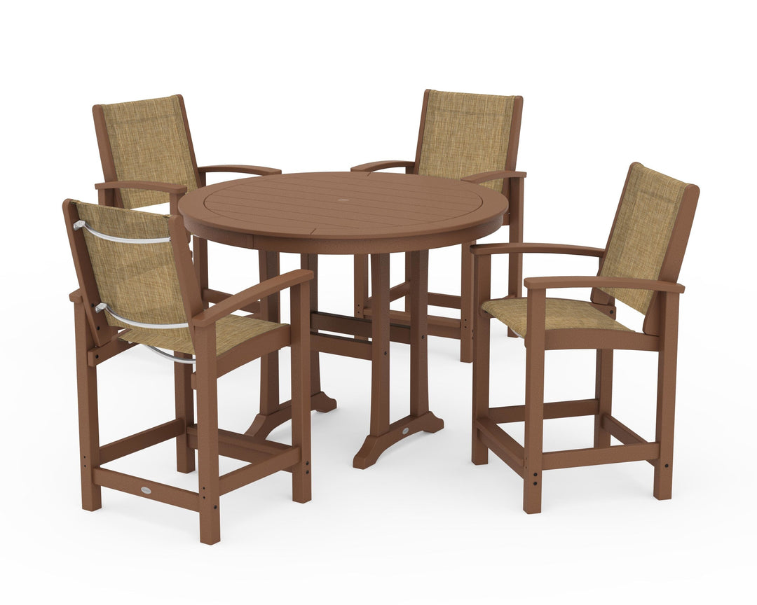 POLYWOOD® Coastal 5-Piece Counter Set