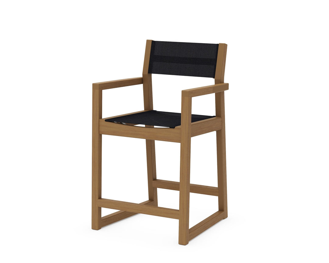 POLYWOOD® EDGE Sling Counter Arm Chair