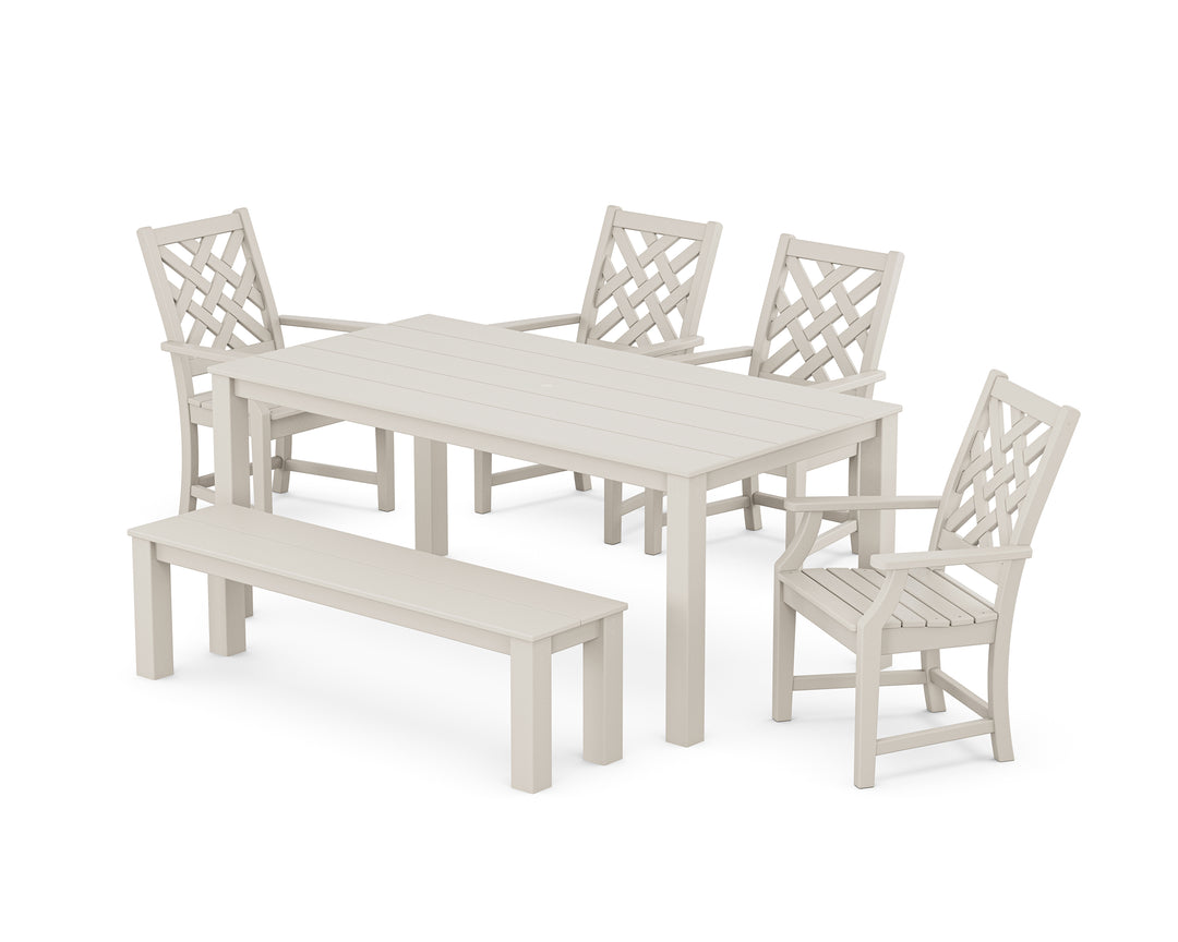 Country Living Wovendale 6-Piece Parsons Dining Set with Bench