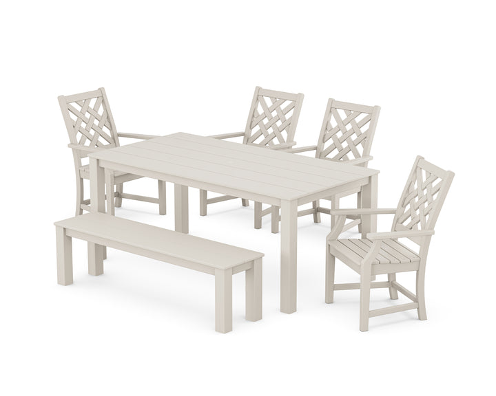 Country Living Wovendale 6-Piece Parsons Dining Set with Bench