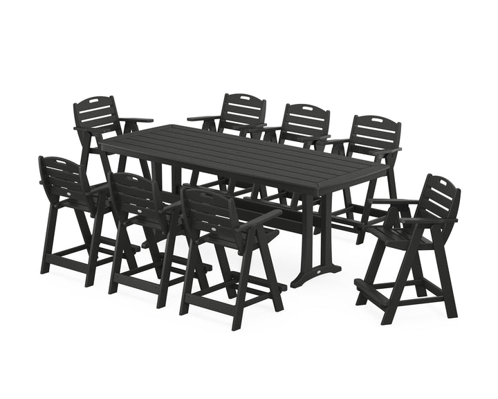 POLYWOOD® Nautical 9-Piece Counter Set with Trestle Legs