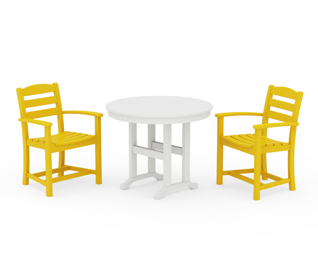 POLYWOOD® La Casa Café 3-Piece Round Dining Set