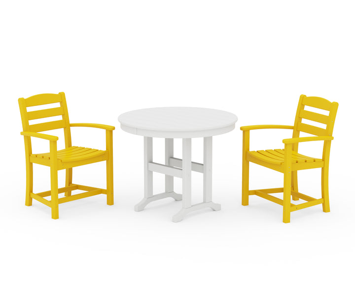 POLYWOOD® La Casa Café 3-Piece Round Dining Set