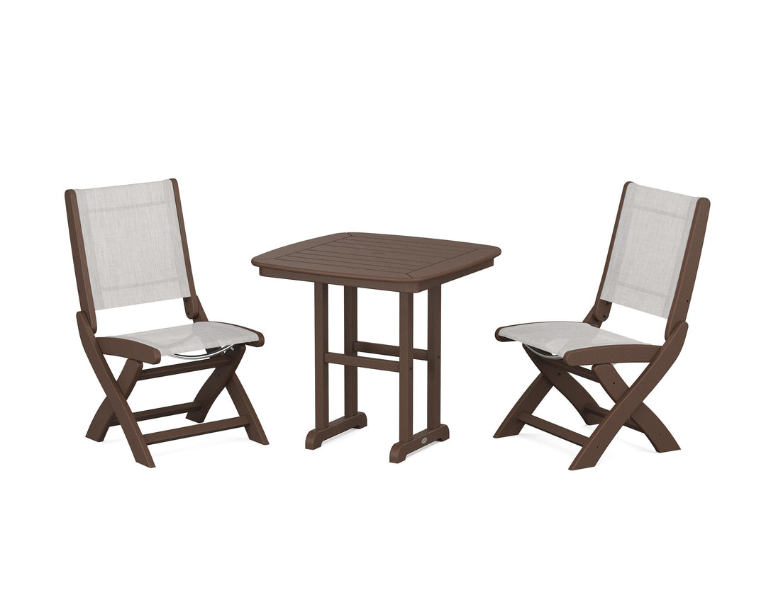 POLYWOOD® Coastal Folding Side Chair 3-Piece Dining Set