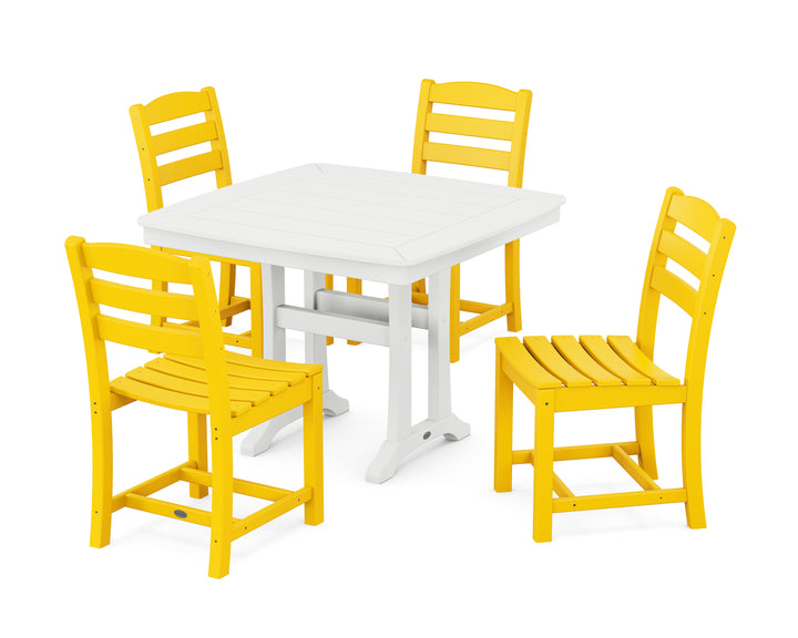 POLYWOOD® La Casa Café Side Chair 5-Piece Dining Set with Trestle Legs