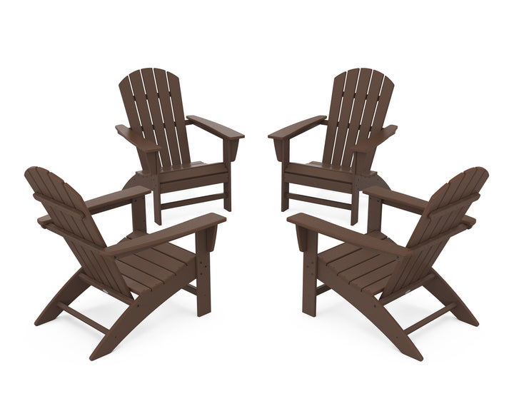 POLYWOOD® Nautical 4-Piece Adirondack Conversation Set