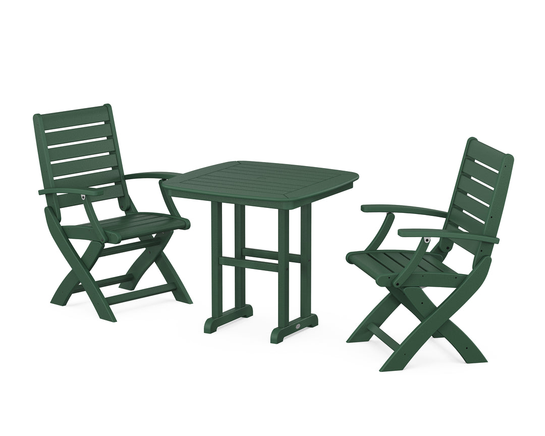 POLYWOOD® Signature Folding Chair 3-Piece Dining Set