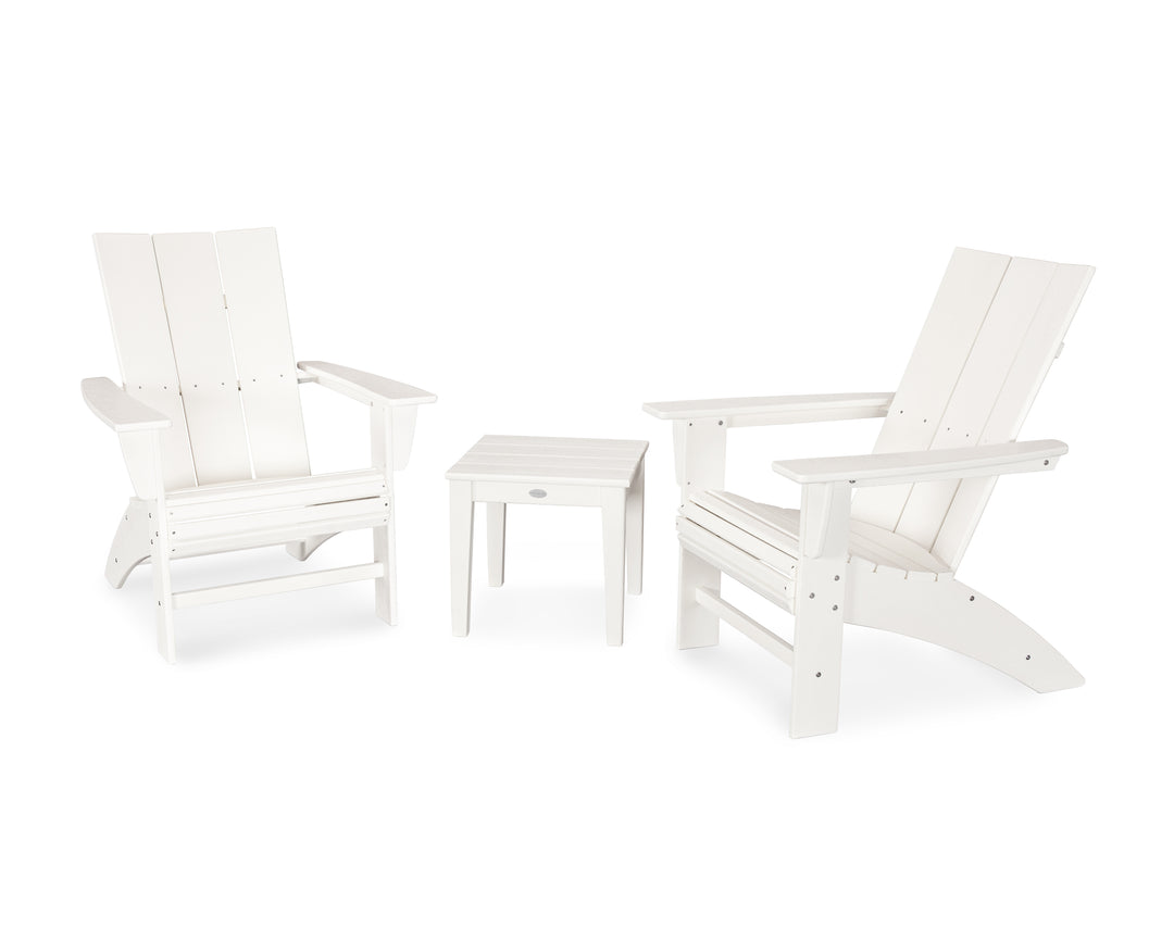 POLYWOOD® Modern 3-Piece Curveback  Adirondack Set