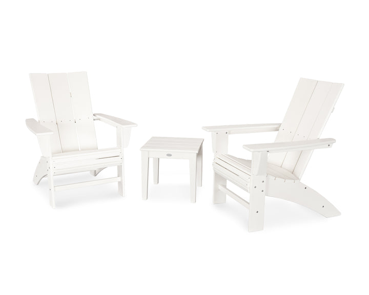 POLYWOOD® Modern 3-Piece Curveback  Adirondack Set