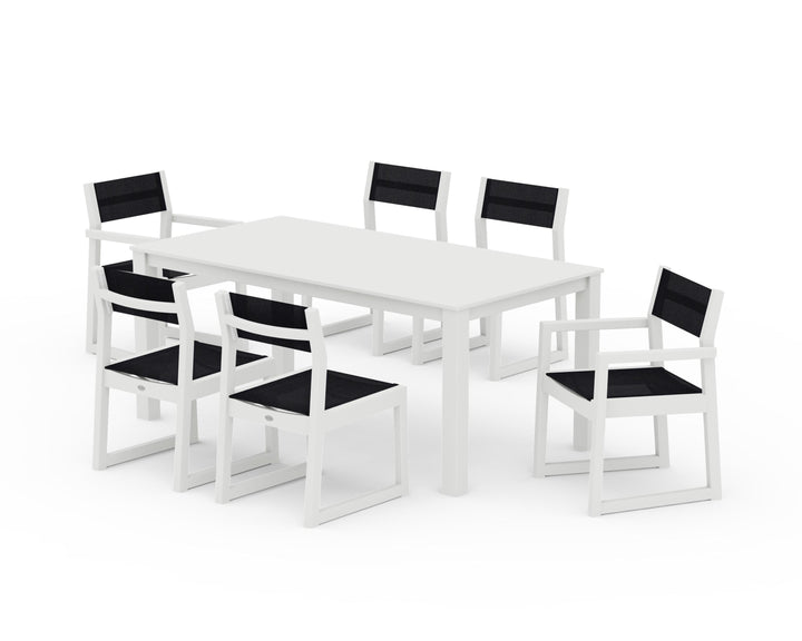 POLYWOOD® EDGE Sling 7-Piece Parsons Dining Set