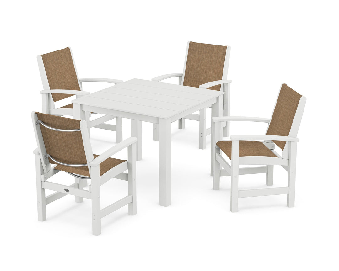 POLYWOOD® Coastal 5-Piece Parsons Dining Set