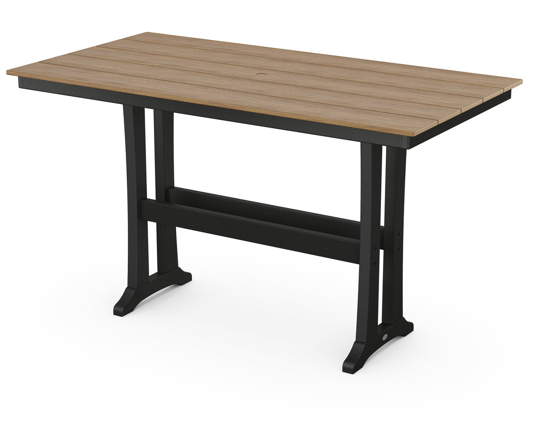 POLYWOOD® Farmhouse Trestle 37" x 72" Bar Table