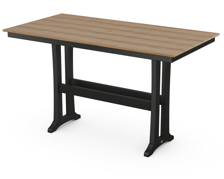 POLYWOOD® Farmhouse Trestle 37" x 72" Bar Table