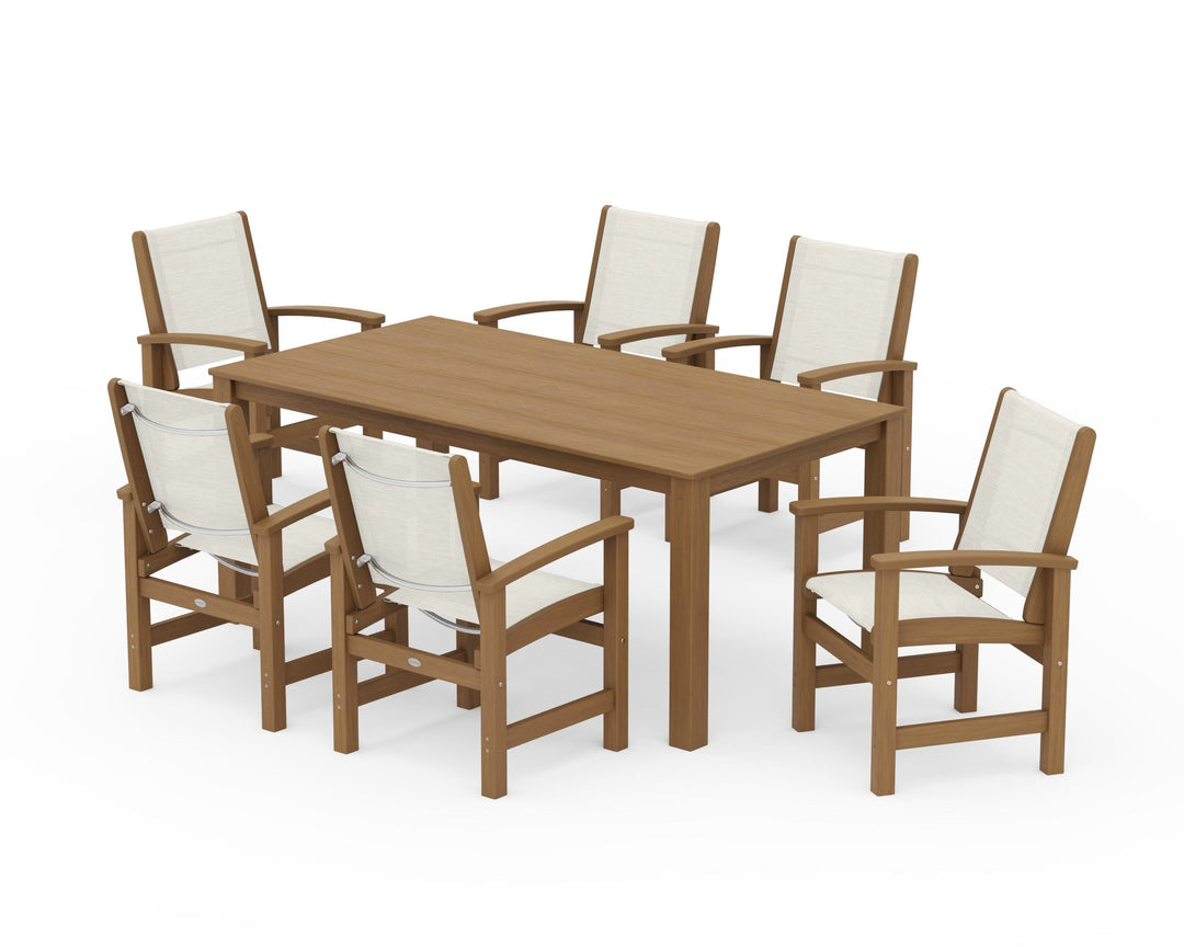 POLYWOOD® Coastal 7-Piece Parsons Dining Set