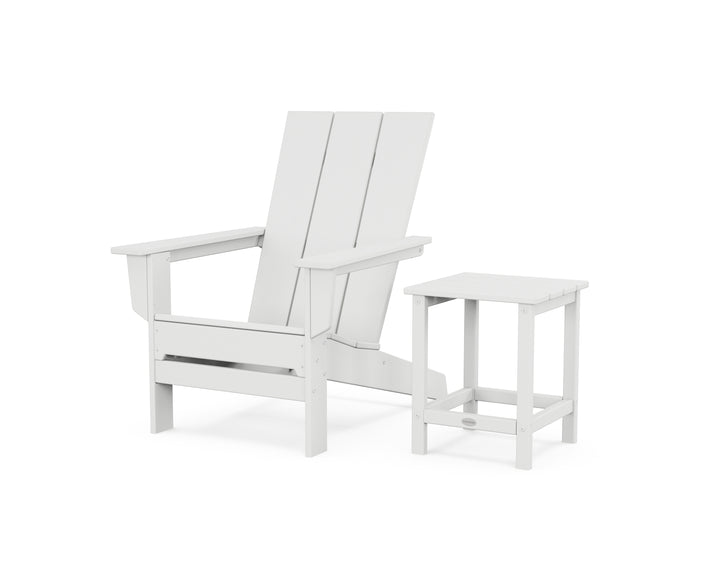 POLYWOOD® Modern Studio Adirondack Chair with Side Table
