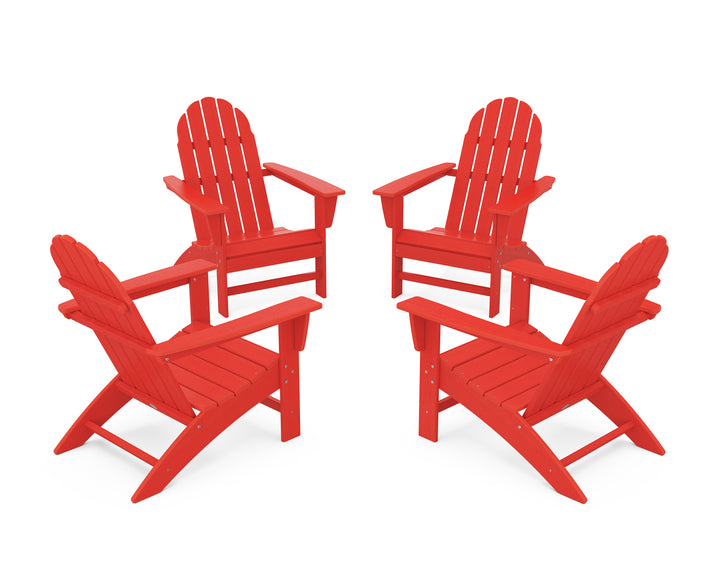 POLYWOOD® Vineyard 4-Piece Adirondack Conversation Set