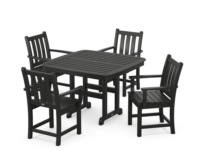 POLYWOOD® Traditional Garden 5-Piece Dining Set with Trestle Legs