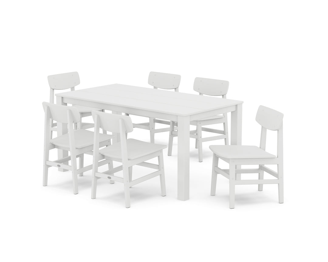 POLYWOOD® Modern Studio Urban Chair 7-Piece Parsons Table Dining Set
