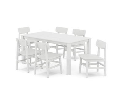 Modern Studio Urban Chair 7-Piece Parsons Table Dining Set