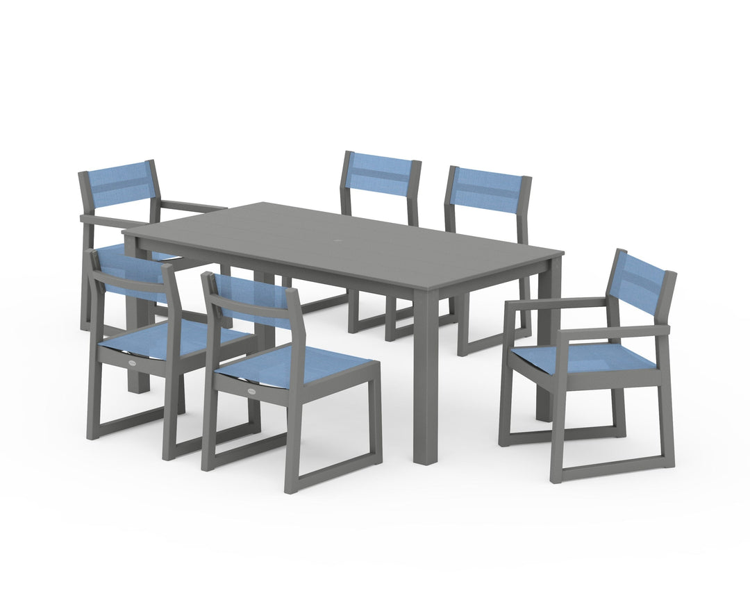 POLYWOOD® EDGE Sling 7-Piece Parsons Dining Set