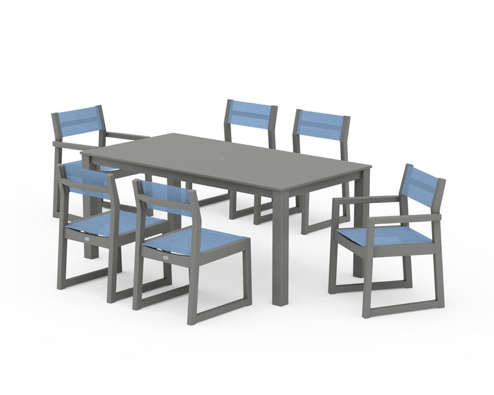POLYWOOD® EDGE Sling 7-Piece Parsons Dining Set