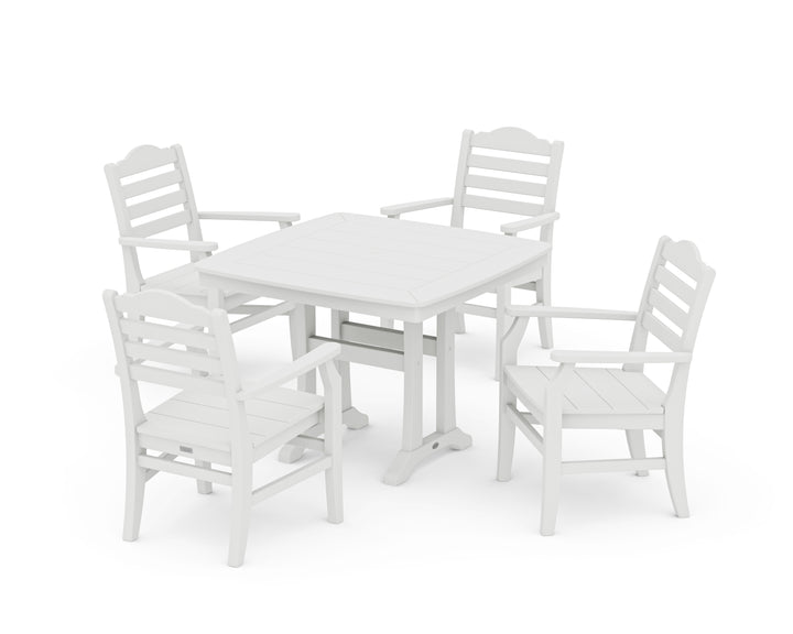 POLYWOOD® Savannah 5-Piece Dining Set with Trestle Legs
