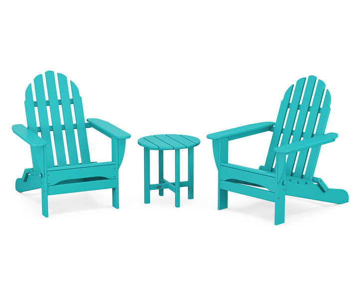 POLYWOOD® Classic Folding Adirondack 3-Piece Set