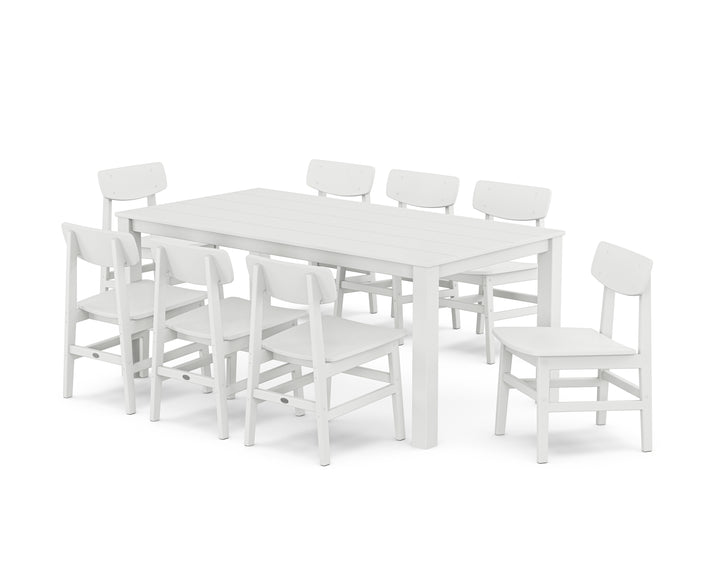 POLYWOOD® Modern Studio Urban Chair 9-Piece Parsons Dining Set