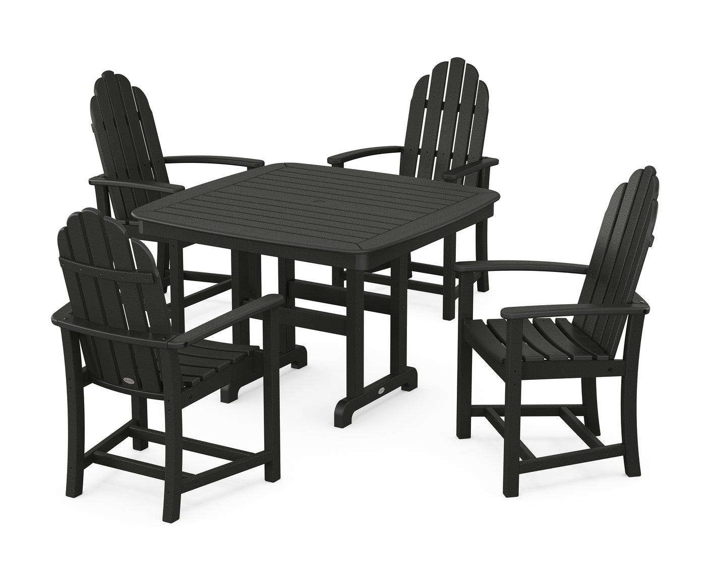 Classic Adirondack 5-Piece Dining Set with Trestle Legs