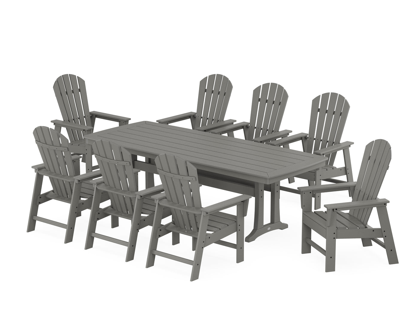 South Beach 9-Piece Dining Set with Trestle Legs