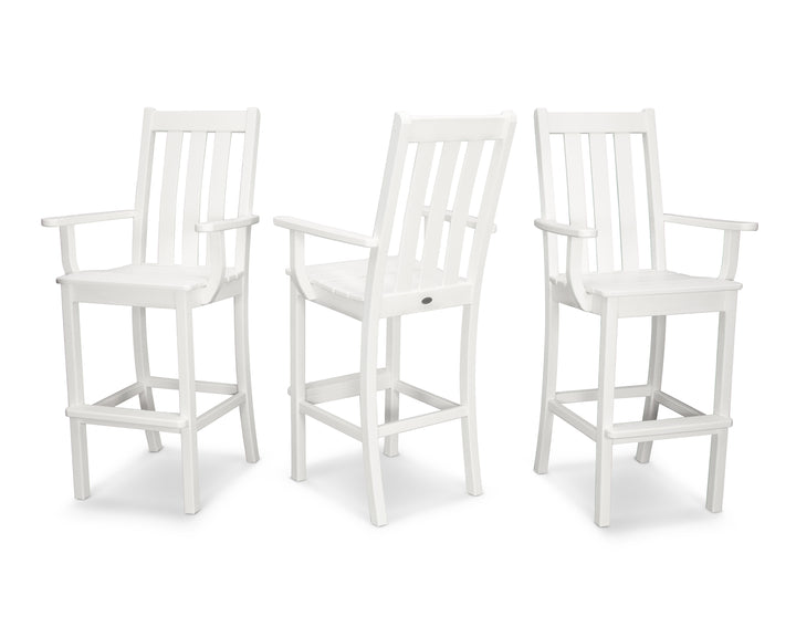 POLYWOOD® Vineyard Bar Arm Chair 3-Pack