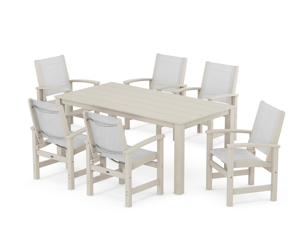 POLYWOOD® Coastal 7-Piece Parsons Dining Set